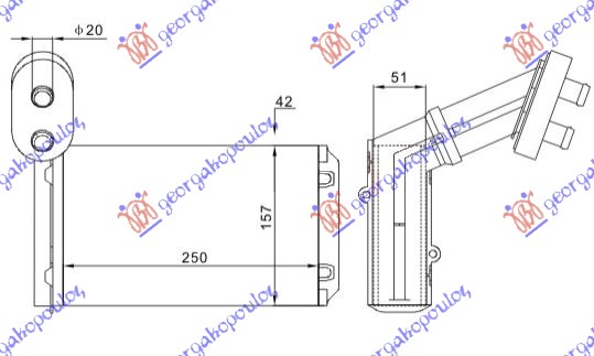 Ford galaxy 95-06 GREJAC KABINE (M) -AC 245x156