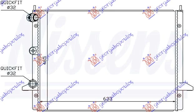 Vw sharan 95-10 HLADNJAK MOTORA 2.8 i-24V (63.5x47) 00-