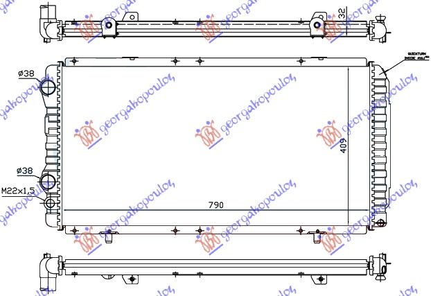 Fiat ducato 94-02 HLADNJAK MOTORA (790x410x34) (MEHANIC)