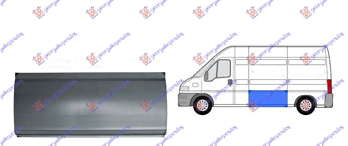 Fiat ducato 94-02 DONJI DEO STRANICE (60x139.4cm)