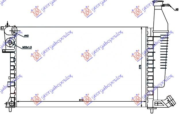 Peugeot partner 96-02 HLAD1.1-1.4-1.6-1.8(61x37.8)BEZ OSIGURAC