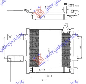 Seat arosa 97-00 HLADNJAK KLIME BENZIN (33.5x36.5)