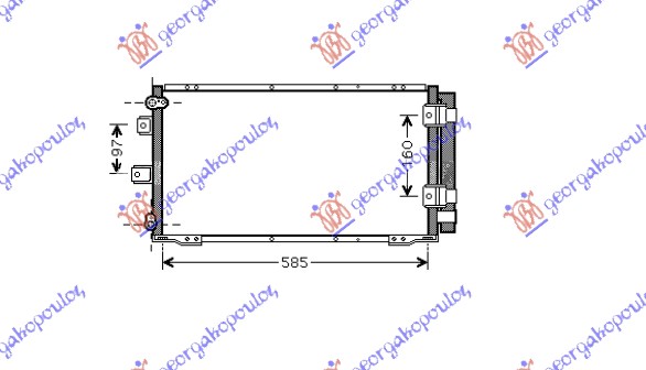 Toyota corolla (e 11) 00-02 HLADNJAK KLIME (59X28.5) (L/?) (ENGLESKI TIP)