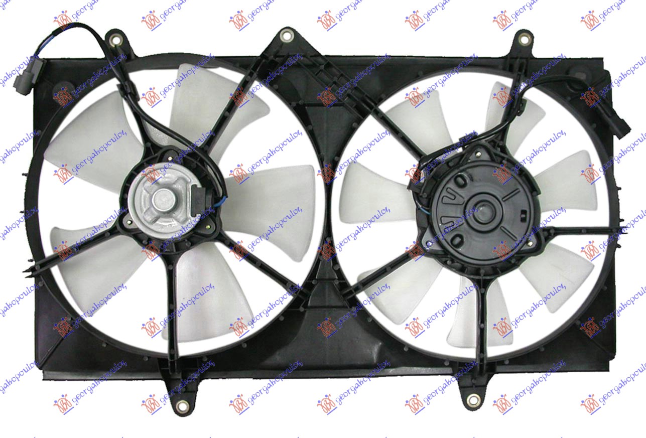 Toyota corolla (e 11) h/b-l/b 97-99 VENTILATOR KOMPLET (DUPLI) BENZIN-DIZEL