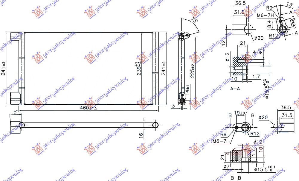 Fiat seicento 98-01 HLADNJAK KLIME 1.1i8V (41.4x24x1.8)