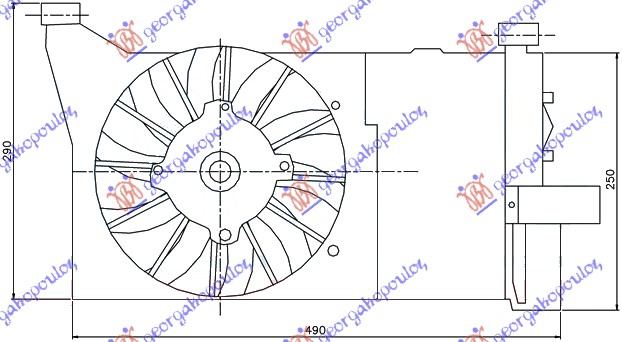 Fiat seicento 98-01 VENTILATOR A/C 900i-S-1.1