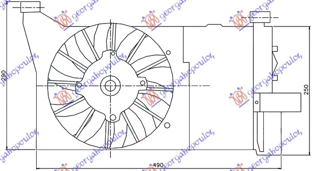 Fiat seicento 01-06 VENTILATOR A/C 900i-S-1.1