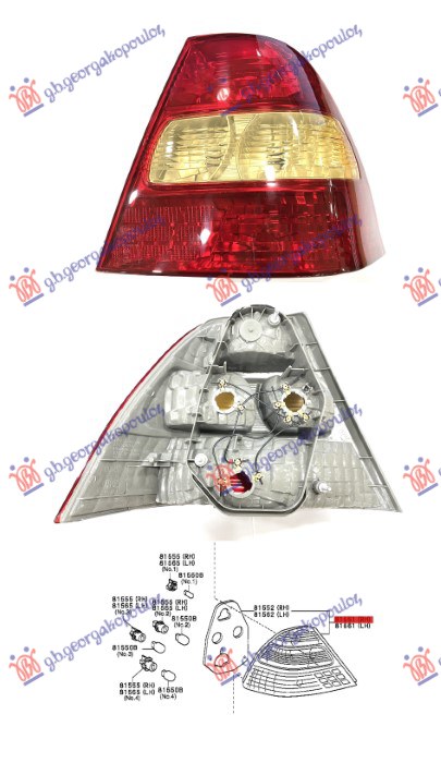 Toyota corolla (e 12) sdn 02-06 STOP LAMPA -04 (KOITO TIP)