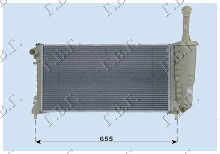 Fiat idea 2004-2010 (350) HLADNJAK MOTORA 1.4CC 16V (+/-AC) (58x30.8) (SA PRELIVNOM CEVI)