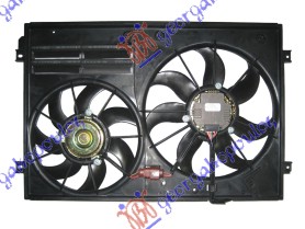 Skoda superb 01-08 VENTILATOR (DUPLI) KOMPLET (BENZIN/DIZEL) (HLADNJAK 45cm)