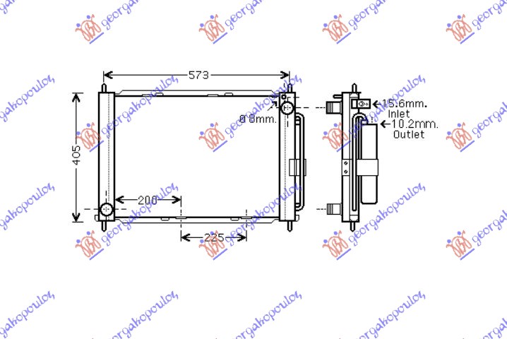 Renault twingo 2012-2014 (cn0) HLADNJAK MOTORA (+AC) (51x38x38) (VALEO)