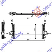 Opel astra h 04-10 HLADNJAK INTERKULERA 1.4/1.6T BENZIN - 1.3/1.7 CDTI (565x282x30)