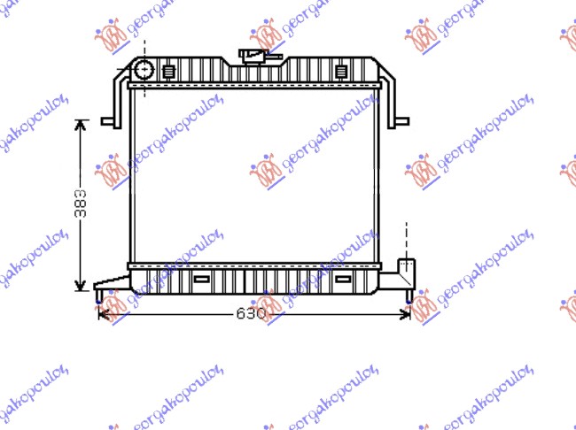 Opel omega a 91-94 HLADNJAK MOTORA 1.8-2.0cc -A/C (40x50)