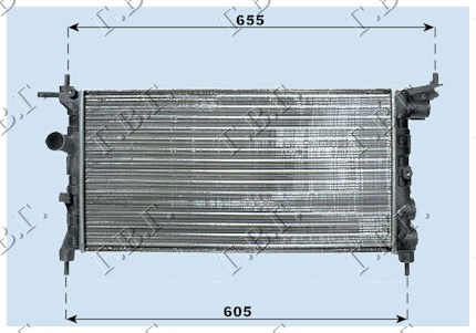 Opel tigra 95-04 HLADNJAK MOTORA 1.2-1.4 -A/C (53x28)