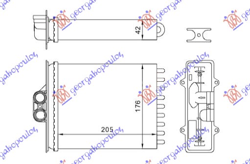 Opel vectra b 96-98 GREJAC KABINE (M) (+AC) (205x176)