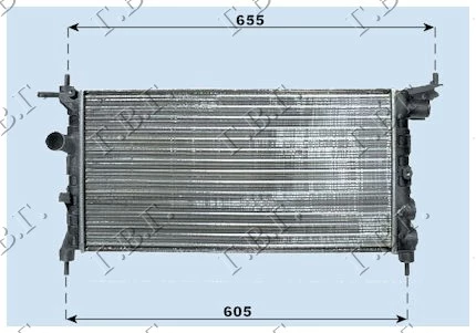 Opel combo 93-00 HLADNJAK MOTORA 1.2-1.4 -A/C (53x28)