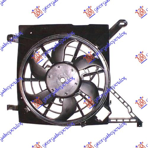 Opel zafira 99-05 VENTILATOR KOMPLET (DIZEL) (+AC) (3 PIN)