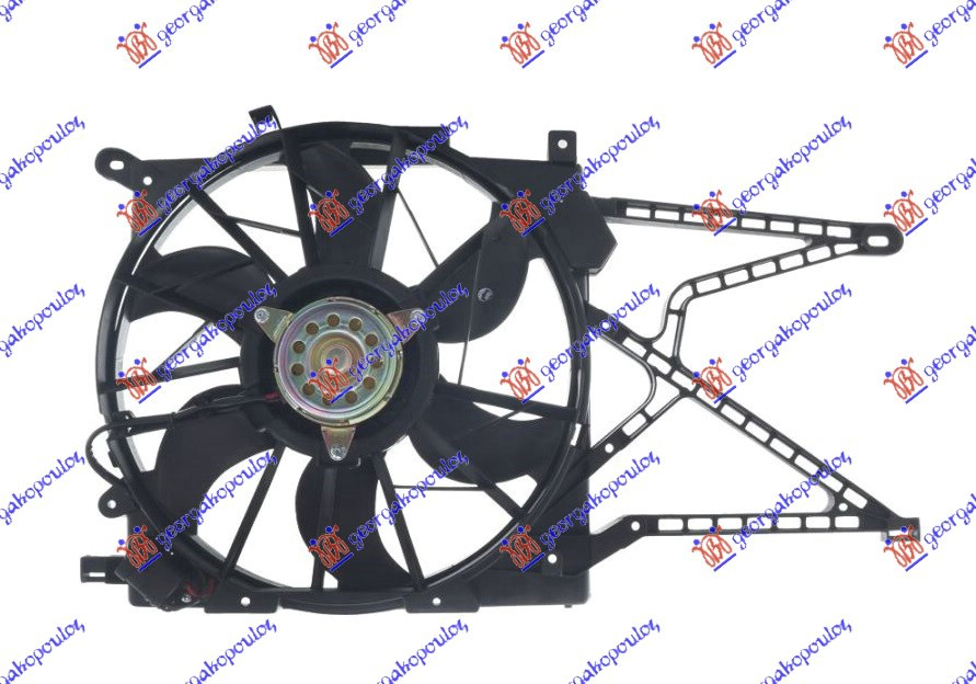 Opel astra g 98-04 VENTILATOR KOMPLET (DIZEL) (-AC) (3 PIN)