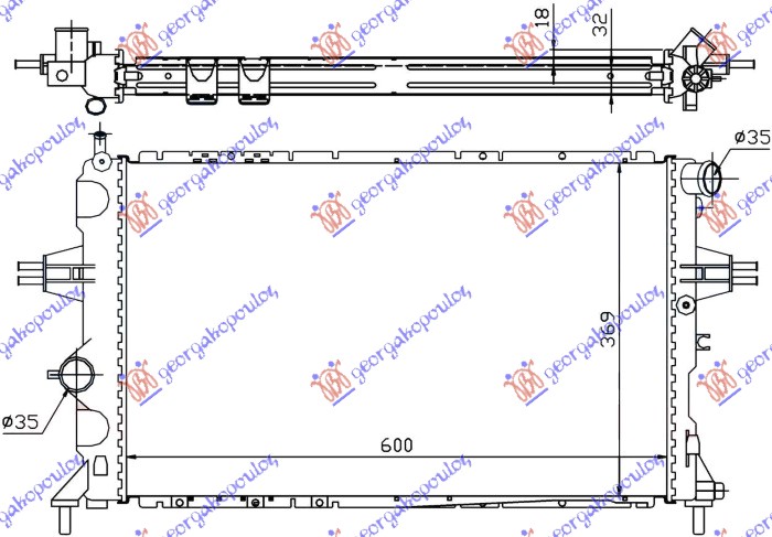 Opel astra g 98-04 HLADNJAK MOTORA 2.0/2.2 BENZIN / 2.0/2.2 TD DIZEL (600x370)