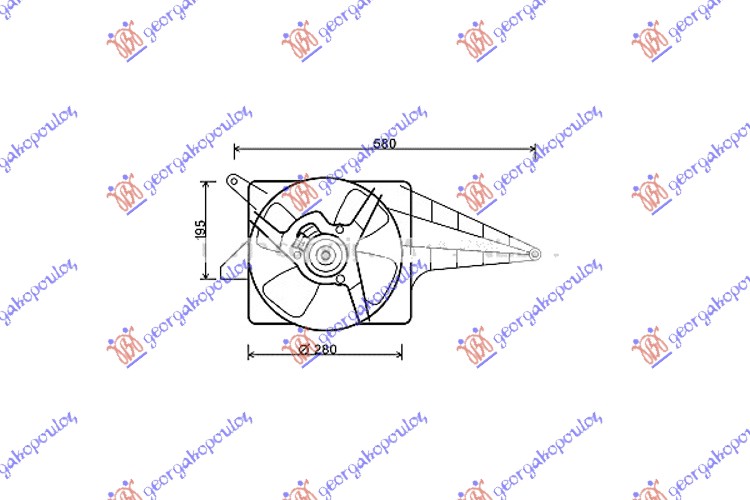 Opel corsa b 97-00 VENTILATOR 1.0-1.2cc - A/C