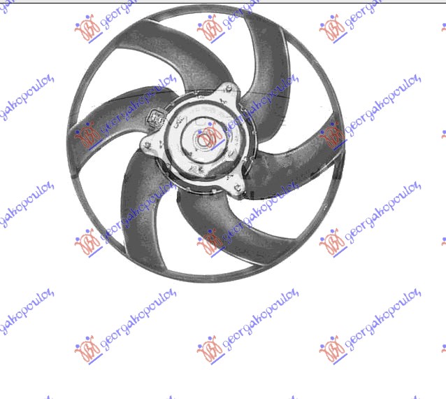 Peugeot partner 96-02 VENTILATOR (MOTOR+OKVIR)DIZEL 335mm