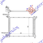 Mini cooper/one (r50/r53) 02-06 HLADNJAK MOTORA  1.4 T.D. (45.5x36.6x24)