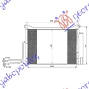 Mini cooper/one (r50/r53) 02-06 HLADNJAK KLIME 1.4 T.D (48x36x1.6)