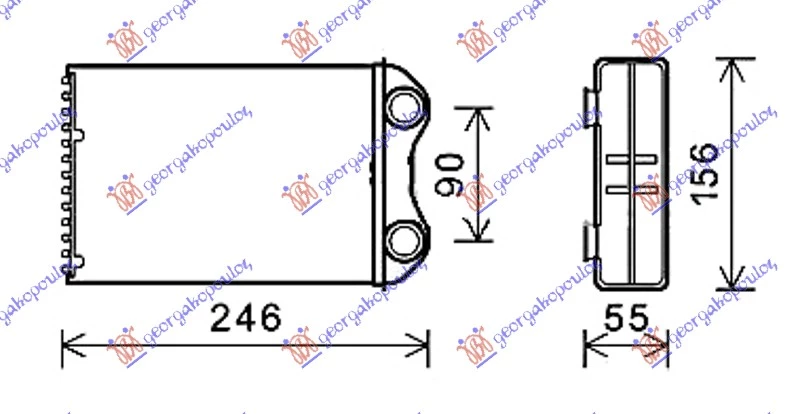 Mini cooper/one (r50/r53) 02-06 GREJAC KABINE (BR) (200x154x32)