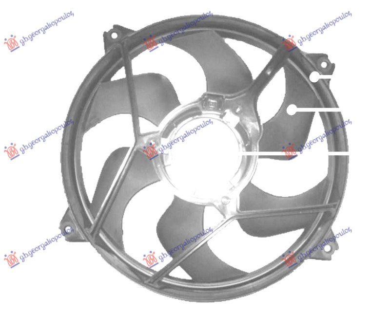 Citroen xsara picasso 99-07 VENTILATOR KOMPLET BENZIN/DIZEL (460W)