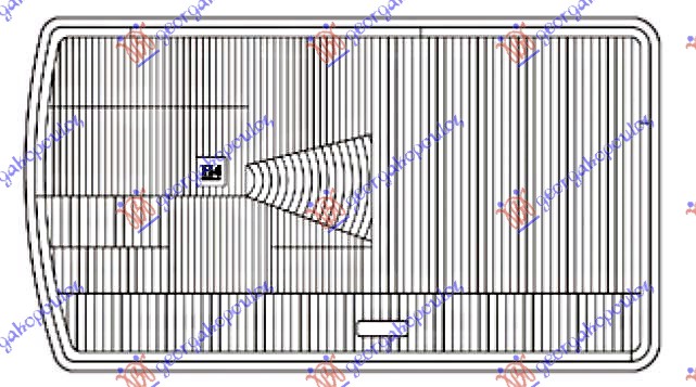 Mercedes e class (w123) 76-82 STAKLO FARA (CETVRTASTO SOCIVO)