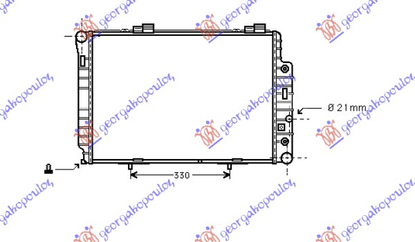 Mercedes e class 1996-1999 (w210) HLADNJAK MOTORA ZA SVE MODELE (MANUAL/AUTOMATIC) (+AC) (615x420) (NRF)