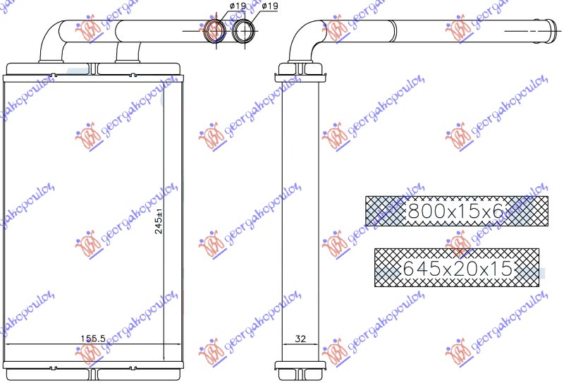 Chevrolet captiva 07-12 GREJAC KABINE (BR) (245x156x32)