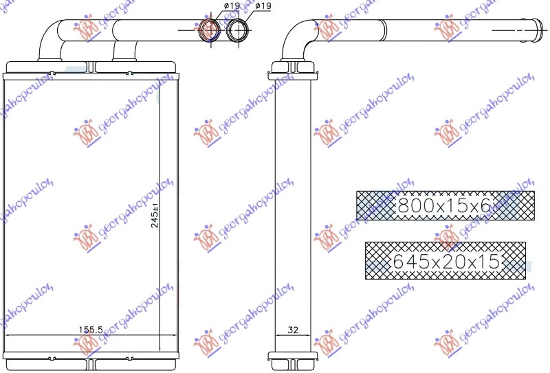 Opel antara 06-15 GREJAC KABINE (245x156x32)(BR)