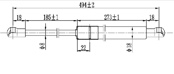 Chevrolet captiva 12- AMORTIZER GEPEK VRATA (493L-590N)