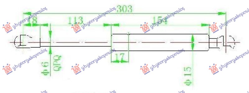 Chevrolet captiva 12- AMORTIZER GEPEK STAKLA (303L-85N)