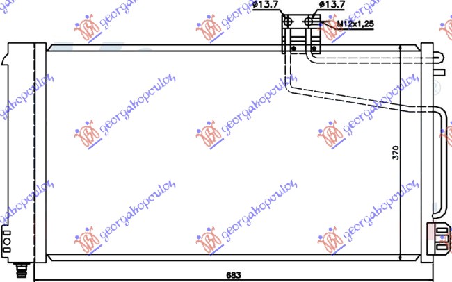 HLADNJAK KLIME ZA SVE MODELE DIZEL (640x370) VENTIL 12mm