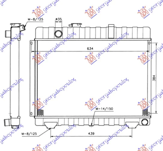 Mercedes 207/307 77-95 HLAD.MOTORA 2.4cc DIESEL 76-86(41x62)