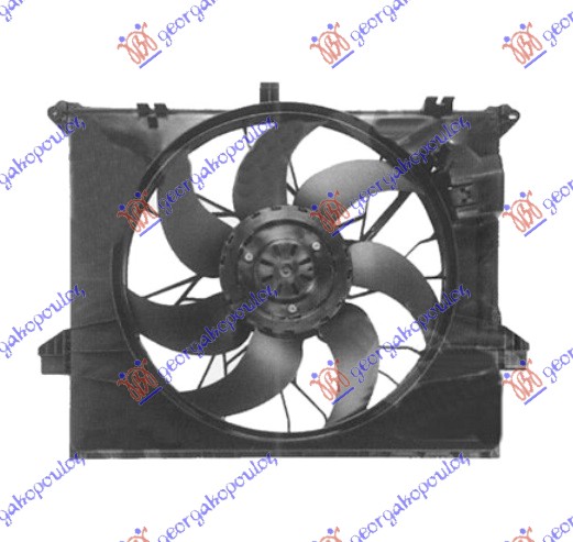 Mercedes ml (w164) 05-11 VENTILATOR KOMPLET (BENZIN/DIZEL) (480mm) (600W)