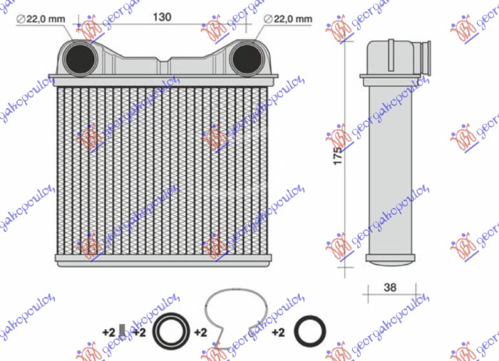 Mercedes ml (w164) 05-11 GREJAC KABINE ZADNJI -AC (131x166x32)