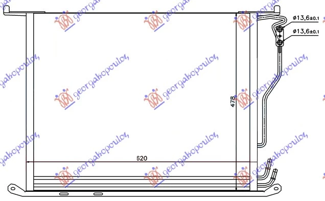 Mercedes s class (w220) 98-05 HLADNJAK KLIME BENZIN/DIZEL (58x48x16)