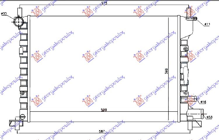 Ford fiesta 96-99 HLAD MOTORA 1.2-1.3-1.4-1.6+A/C(52x37.8)