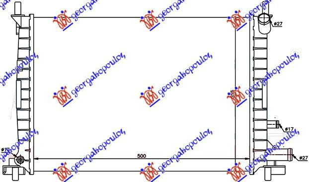 Ford fiesta 96-99 HLAD MOTORA 1.1-1.3CC (50x36) +A/C