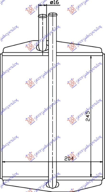 Ford fiesta 96-99 GREJAC KABINE (BR) (245x210x16)