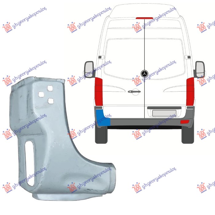 Mercedes sprinter 210-519 2013-2018 (w906) KRAJ BOCNOG LIMA DONJI