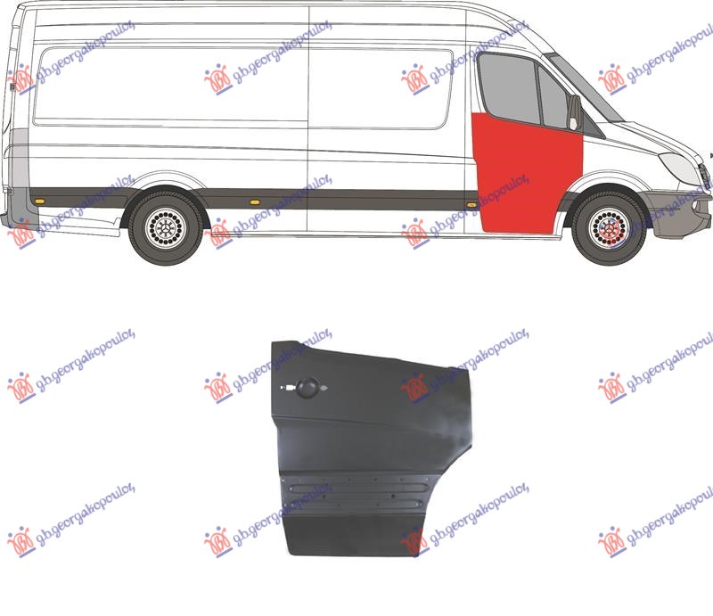 Mercedes sprinter 208/408 2006-2013 (w906) OPLATA PREDNJIH VRATA