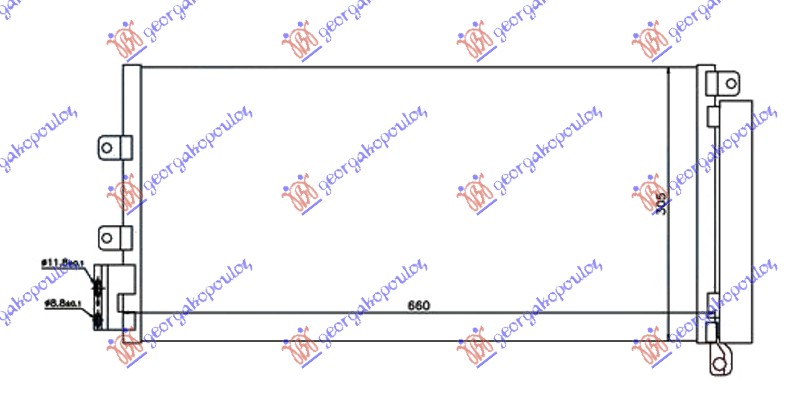 Fiat linea 07-13 HLAD KLIME 1.4i TURBO 1.3-1.6JTD (63x30)