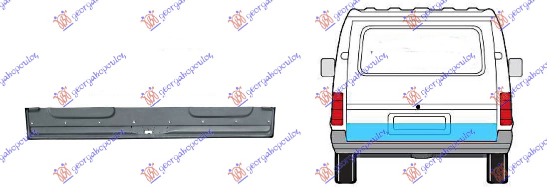 Ford transit 87-91 OPLATA VRATA GEPEKA (1 VR) DONJA (20 cm)