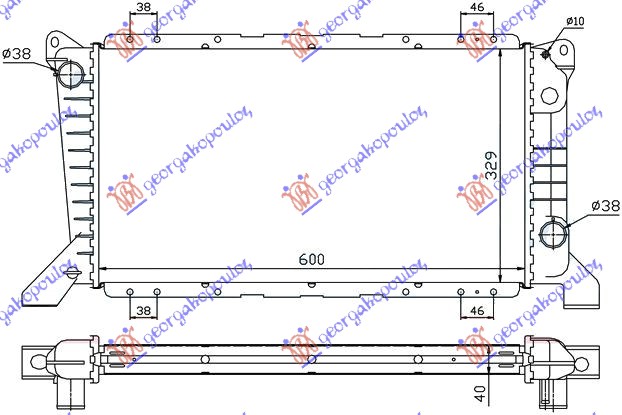 Ford transit 95-00 HLADNJAK MOTORA 2.5 D (-AC) (60x33)