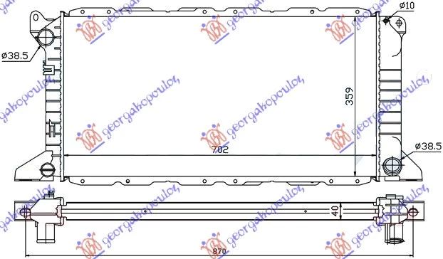 Ford transit 95-00 HLAD MOTORA 2.5D-2.5TD +A/C (70.2x36)