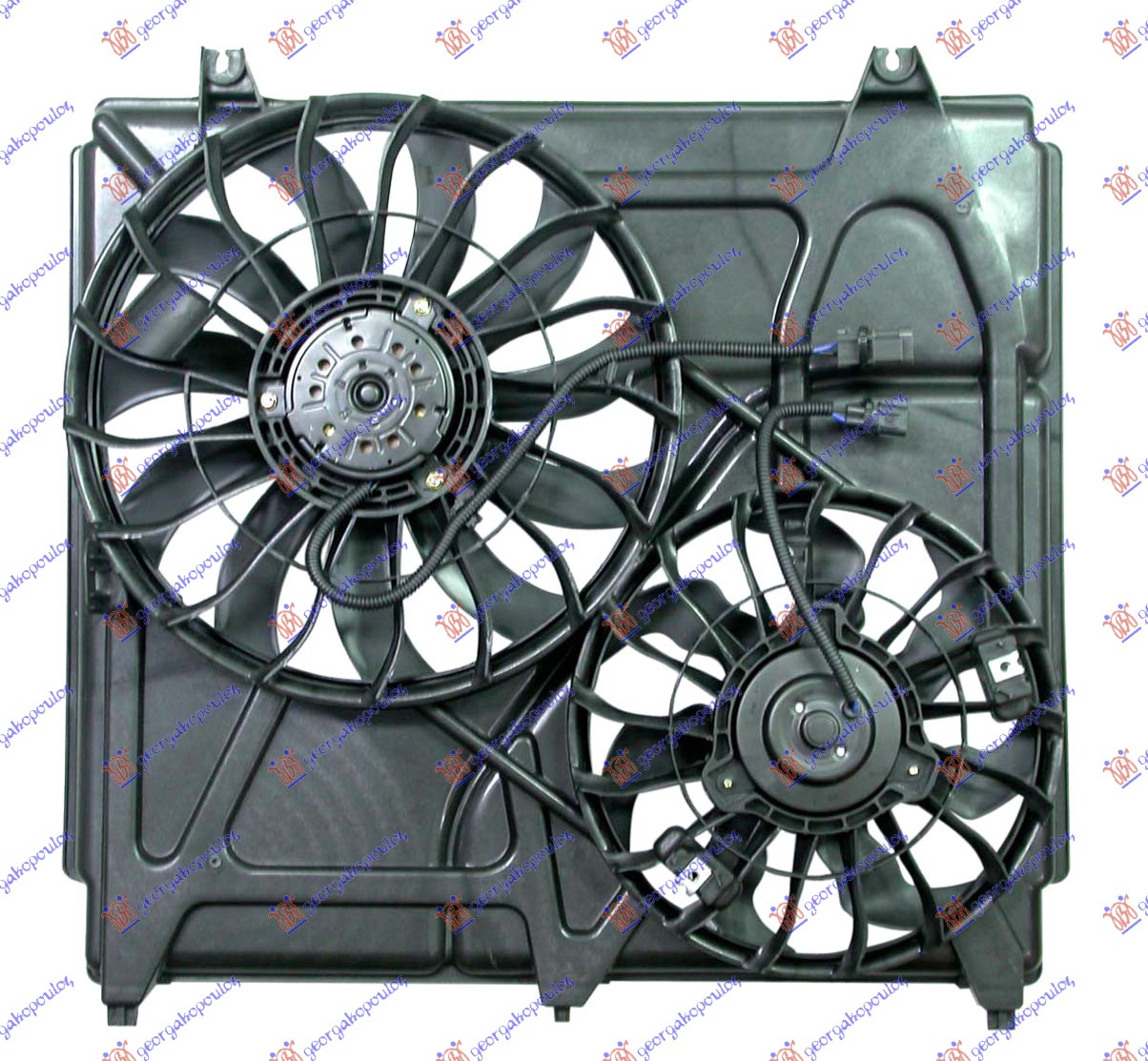 Kia sorento 02-09 VENTILATOR (DUPLI) KOMPLET (BENZIN/DIZEL) (HALLA TIP)